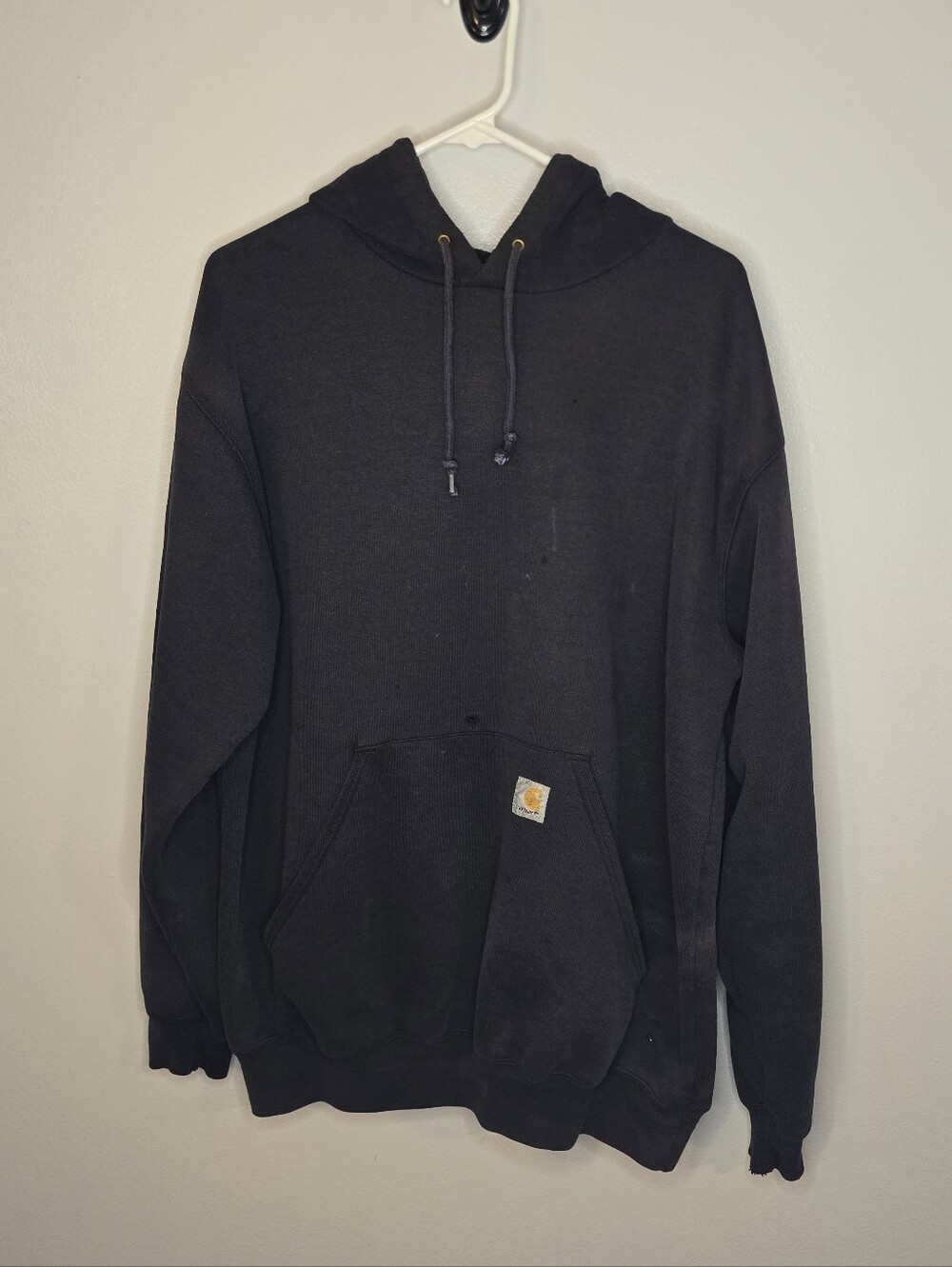 Carhartt Black Men's Pullover Hooded Sweatshirt with Pocket